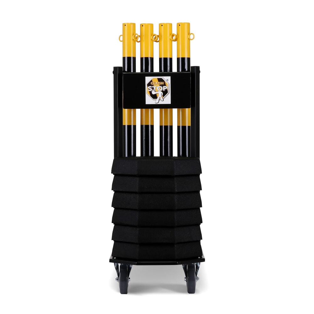 N° de l'image du produit 4 : dancop Support de stockage et de transport KPS-TG avec poteaux à chaîne, jaune/noir