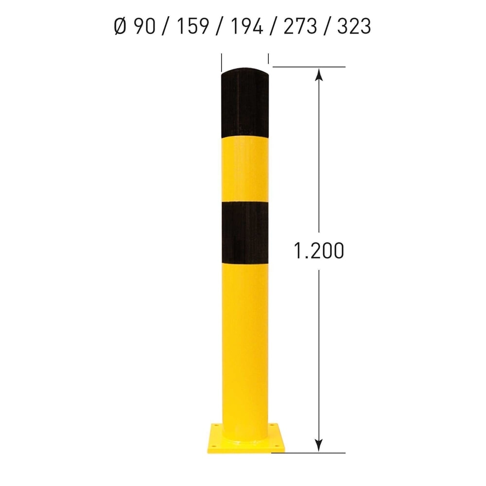 N° de l'image du produit 4 : MORAVIA Borne de protection, à cheviller, pour l’extérieur, hauteur 1 200 mm, Ø 273 mm