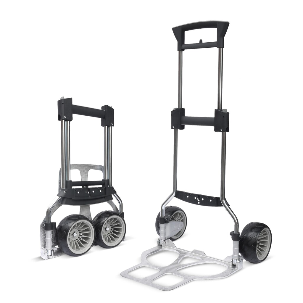 Diable pliant RuXXac®-cart Cross, capacité de charge 100 kg, bavette l x P 480 x 410 mm Illustration du produit: Diable pliant RuXXac®-cart Cross, capacité de charge 100 kg, bavette l x P 480 x 410 mm