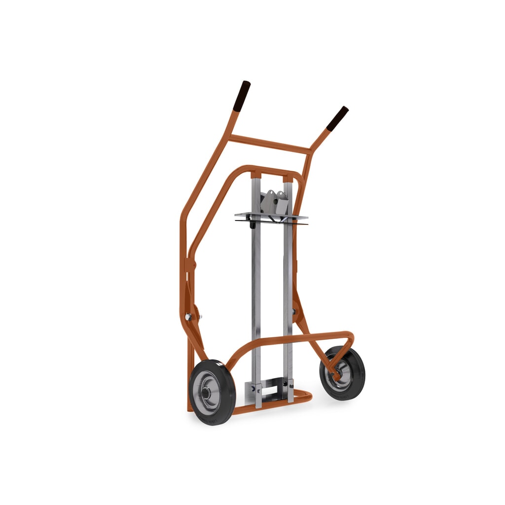 N° de l'image du produit 6 : Diable porte-fûts, pour 1x fût en PE de 60 à 220 litres, capacité de charge 350 kg
