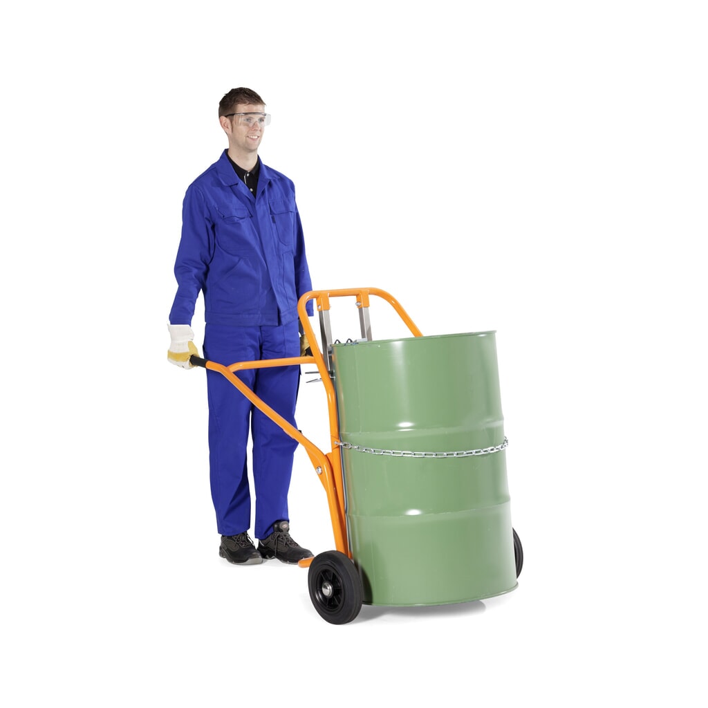 N° de l'image du produit 5 : Diable porte-fûts, pour 1x fût en PE de 60 à 220 litres, capacité de charge 350 kg