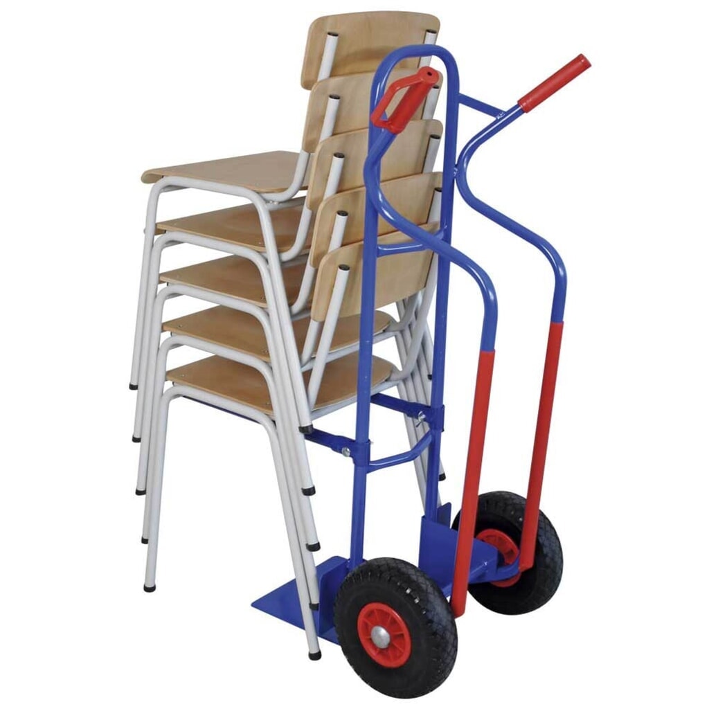 N° de l'image du produit 2 : Diable pour chaises HEMMDAL, pneumatiques increvables, capacité de charge du chariot 250 kg, bras porteurs réglables en hauteur 70 kg
