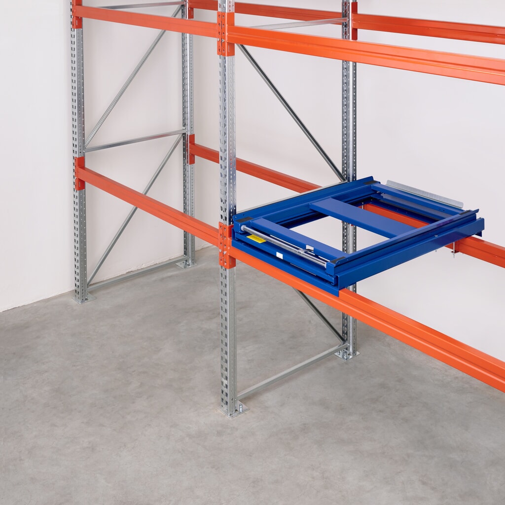 Dispositif d’extraction de palettes pour charges lourdes, capacité de charge 600 kg, profondeur d’extraction de 100 % N° de l'image du produit 2 : Dispositif d’extraction de palettes pour charges lourdes, capacité de charge 600 kg, profondeur d’extraction de 100 %