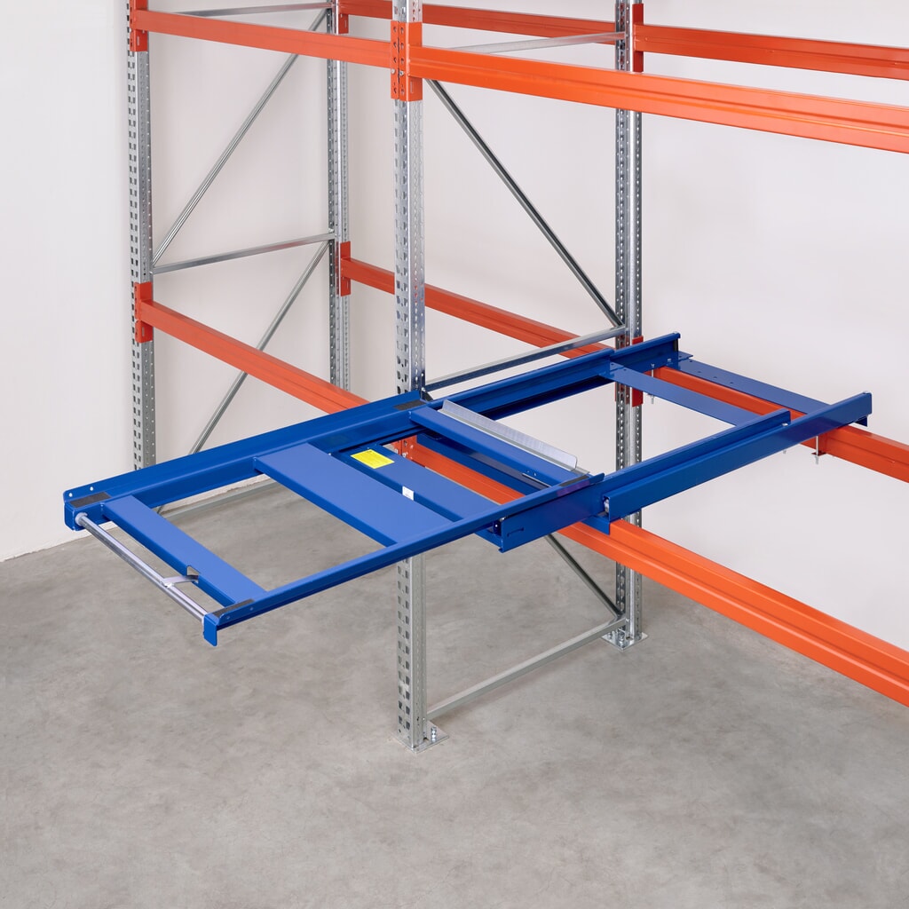 N° de l'image du produit 3 : Dispositif d’extraction de palettes pour charges lourdes, capacité de charge 600 kg, profondeur d’extraction de 100 %
