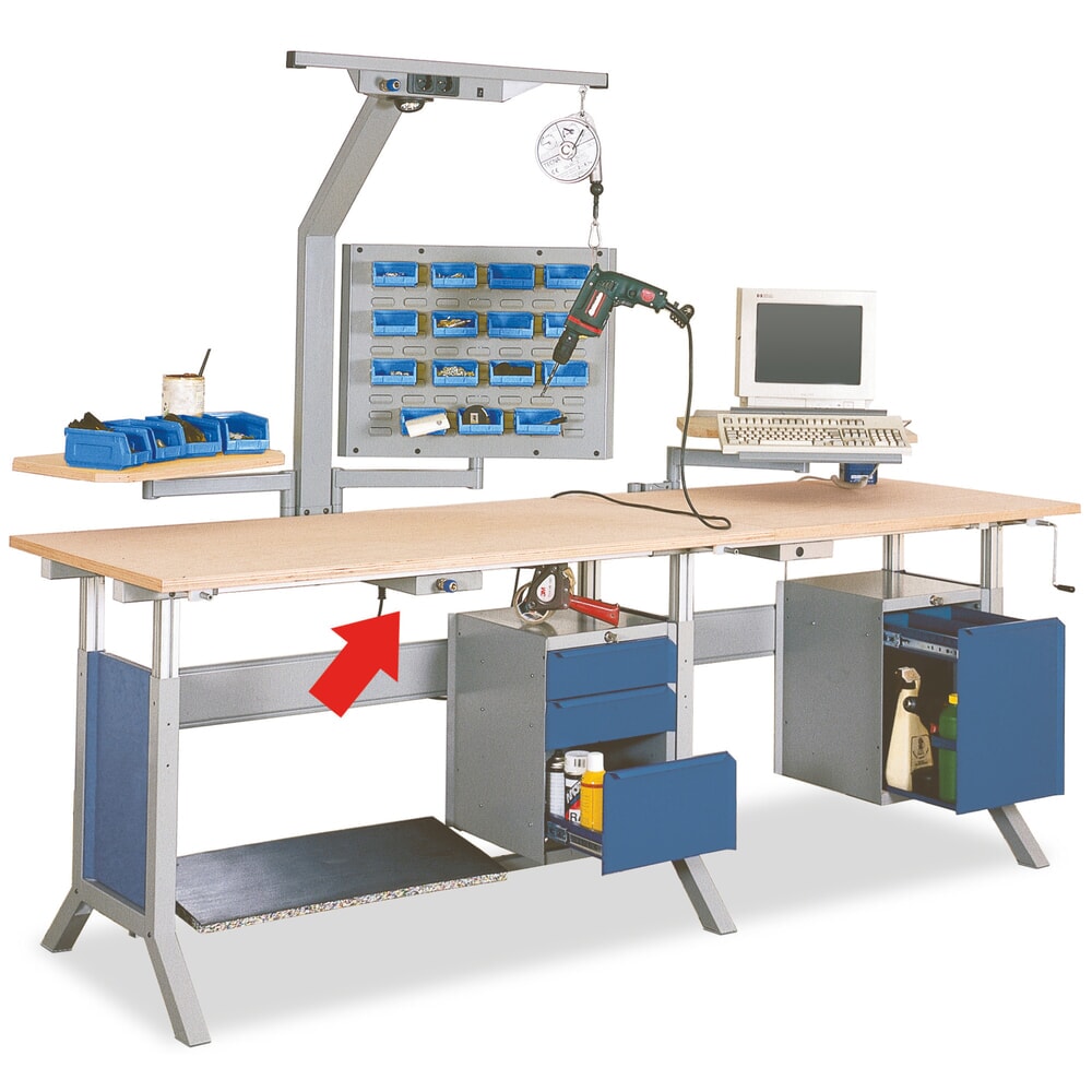 Illustration du produit: Distributeur d’air comprimé pour table de travail Bedrunka+Hirth avec raccordement pour trépied