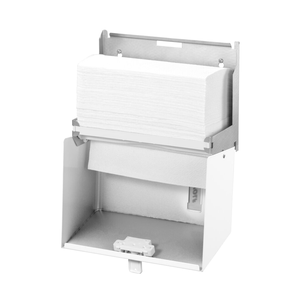 N° de l'image du produit 2 : Distributeur d’essuie-mains en papier Air-Wolf pour env. 300 essuie-mains en papier série Omega, blanc