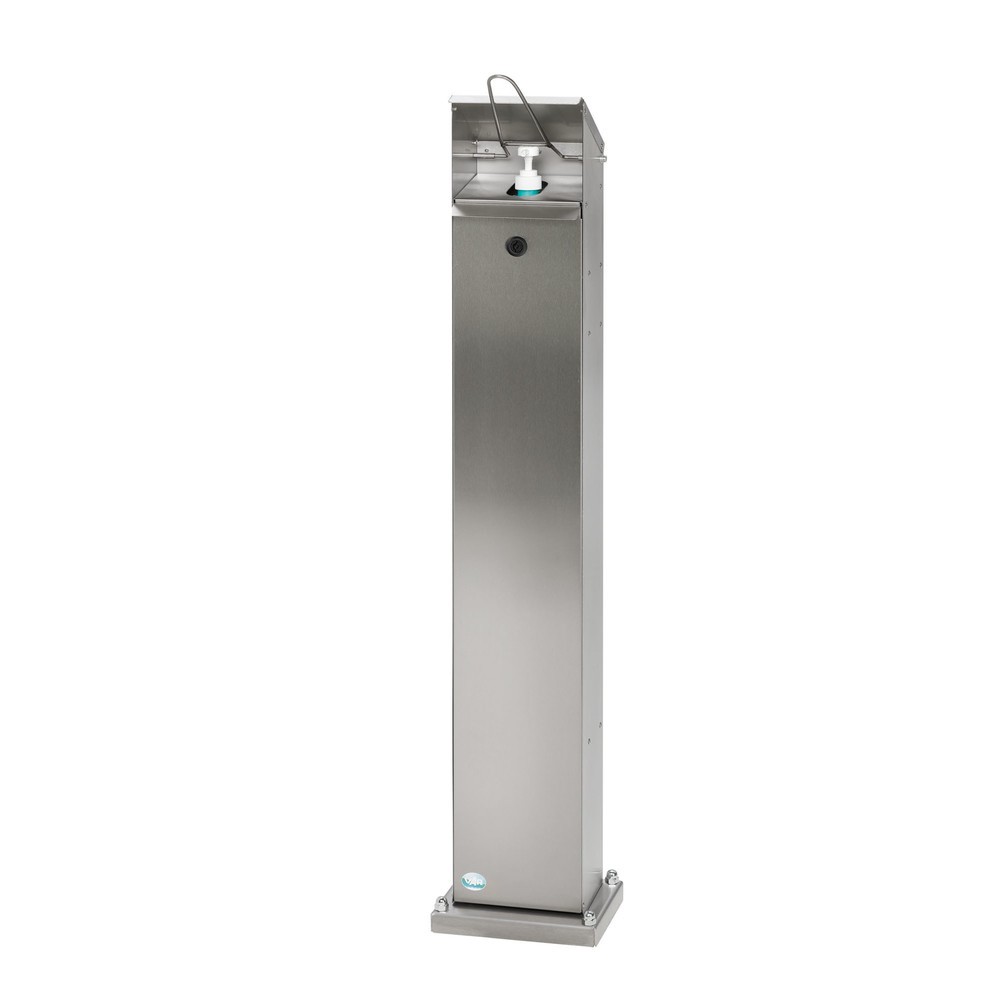 Illustration du produit: Distributeur de désinfectant pour les mains VAR® HDS 124, montage au sol, acier inoxydable