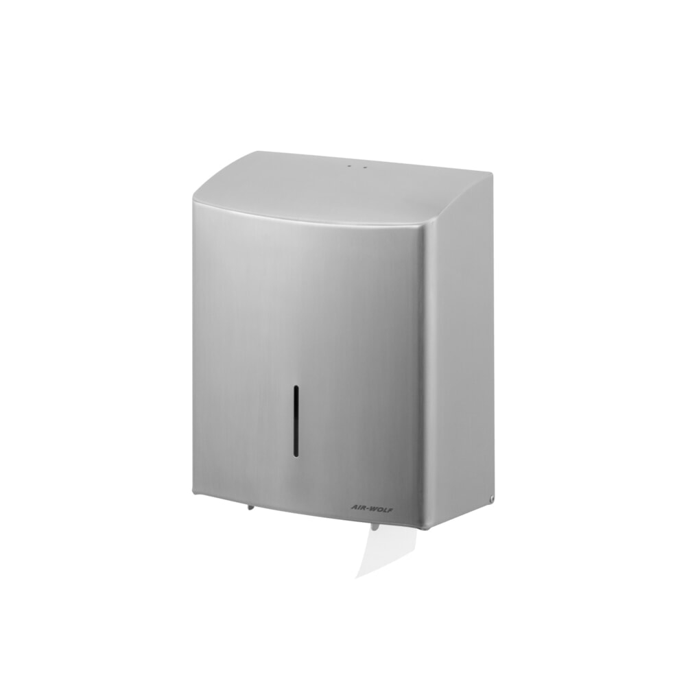 N° de l'image du produit 1 : Distributeur de gros rouleaux de papier toilette Air-Wolf pour 1 gros rouleau, acier inoxydable brossé