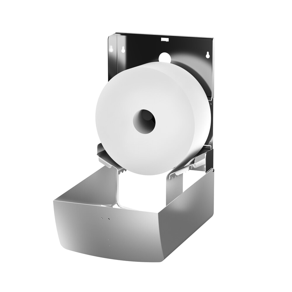 N° de l'image du produit 3 : Distributeur de gros rouleaux de papier toilette Air-Wolf pour 1 gros rouleau, acier inoxydable brossé