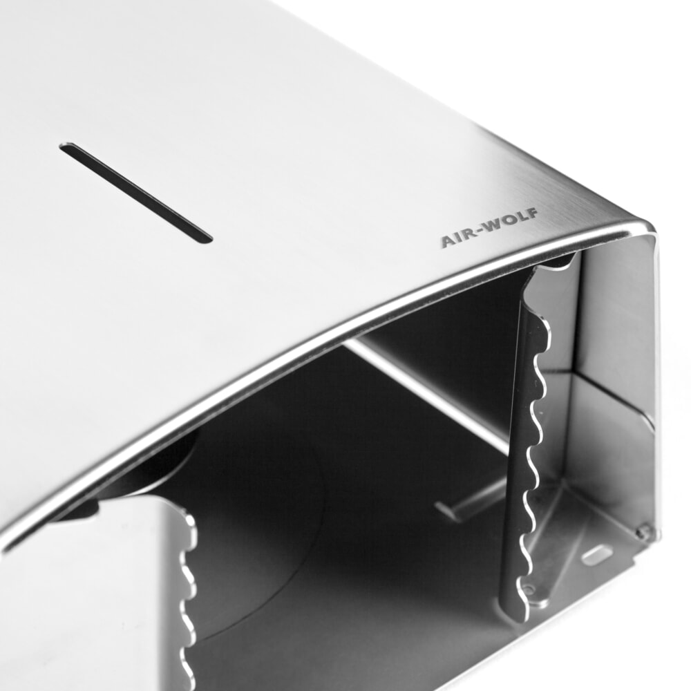 N° de l'image du produit 5 : Distributeur de gros rouleaux de papier toilette Air-Wolf pour 1 gros rouleau, acier inoxydable brossé
