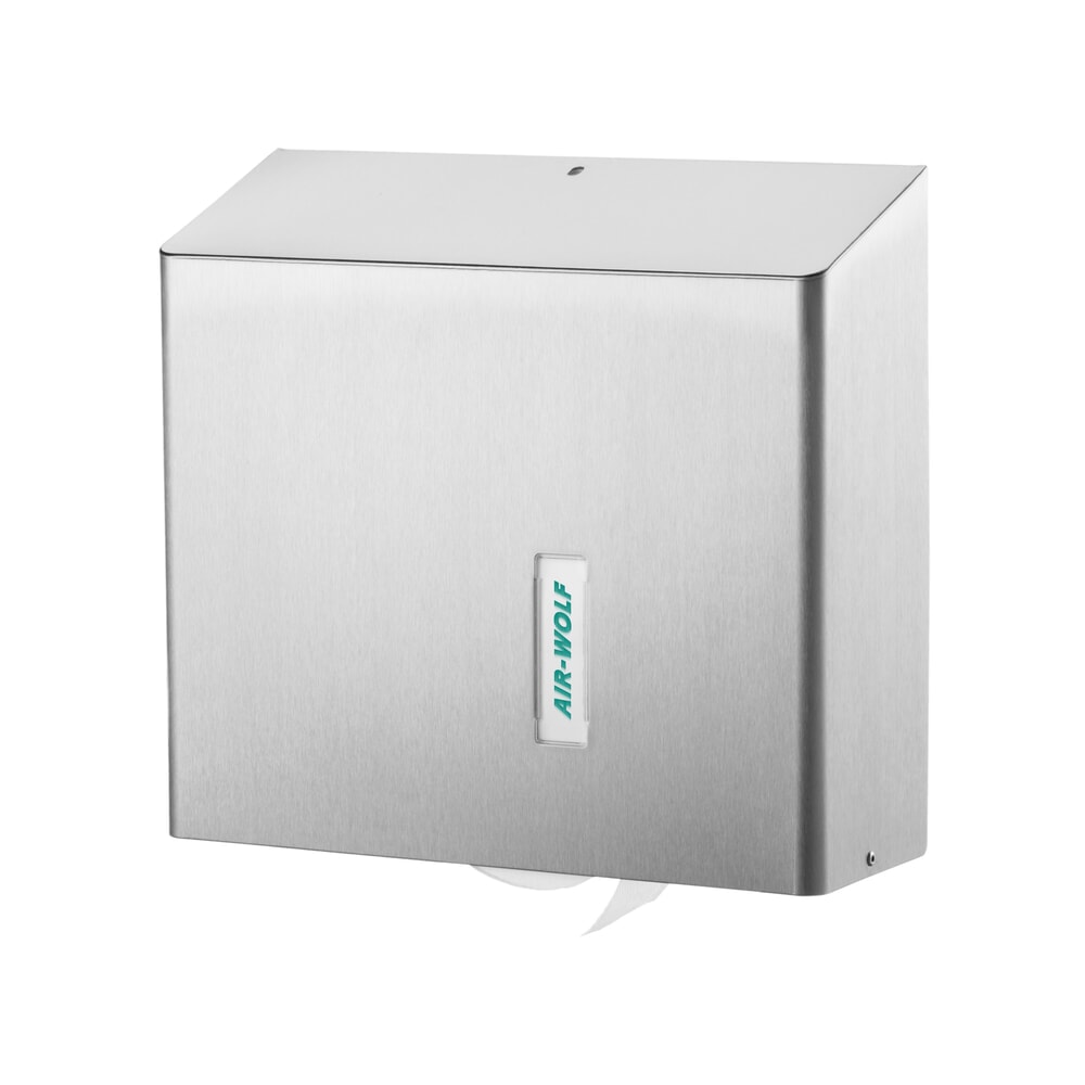 Illustration du produit: Distributeur de papier toilette Air-Wolf en acier inoxydable brossé