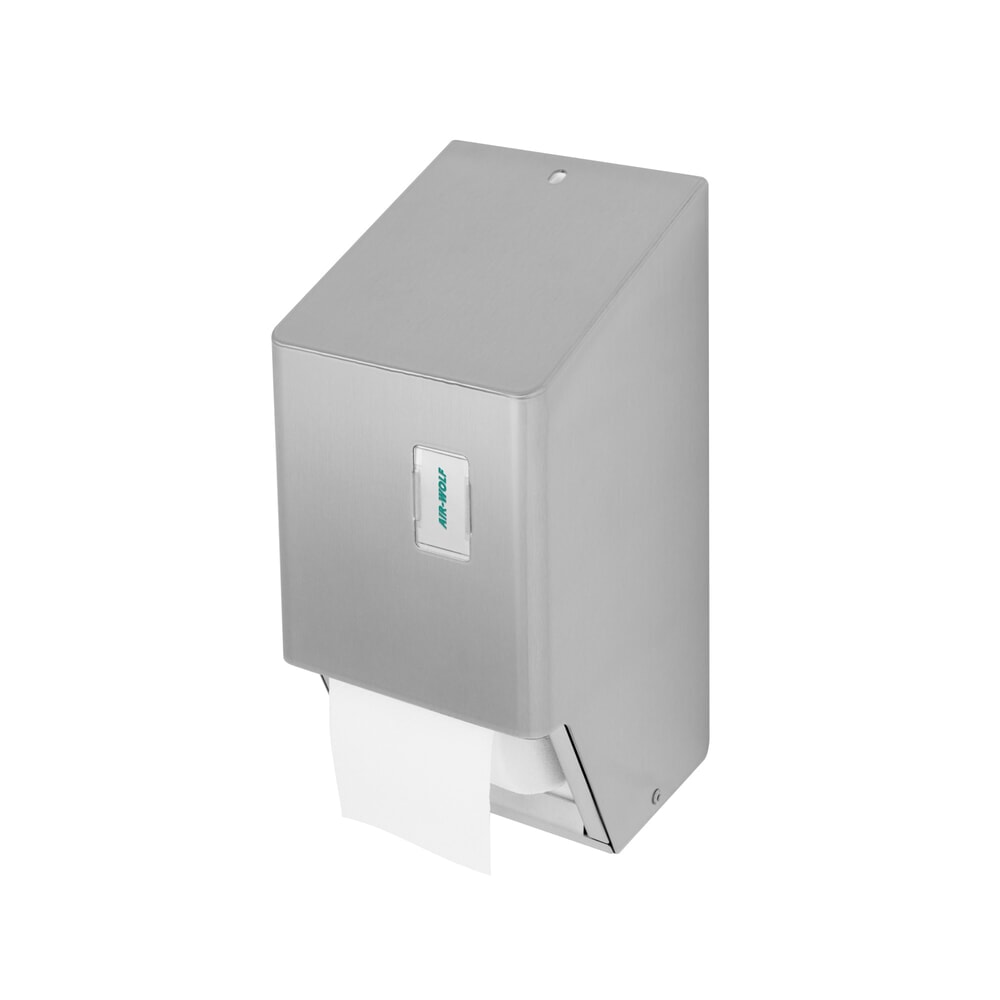 Illustration du produit: Distributeur de papier toilette Air-Wolf pour 2 rouleaux de papier en acier inoxydable brossé
