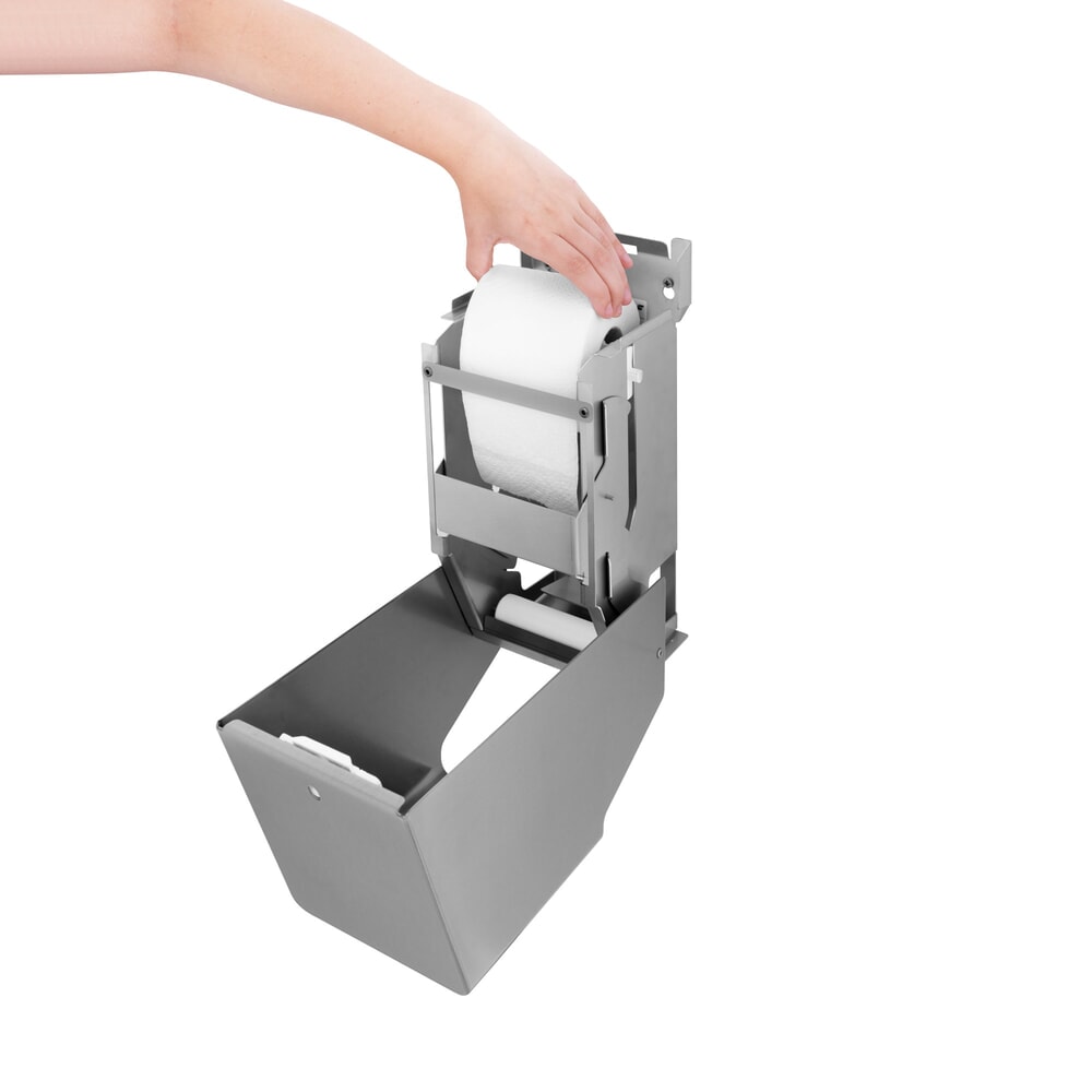 N° de l'image du produit 3 : Distributeur de papier toilette Air-Wolf pour 2 rouleaux de papier en acier inoxydable brossé