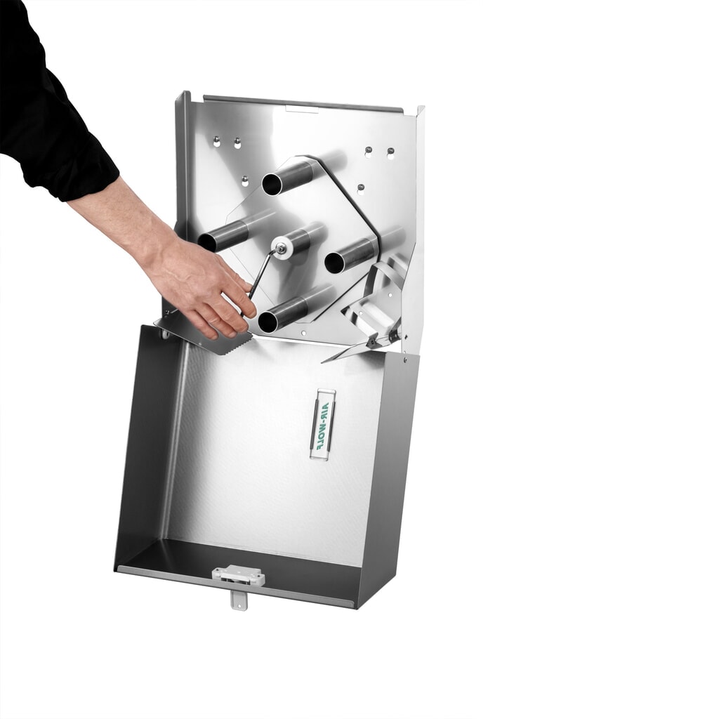 Distributeur de papier toilette Duplex Air-Wolf en acier inoxydable brossé N° de l'image du produit 8 : Distributeur de papier toilette Duplex Air-Wolf en acier inoxydable brossé