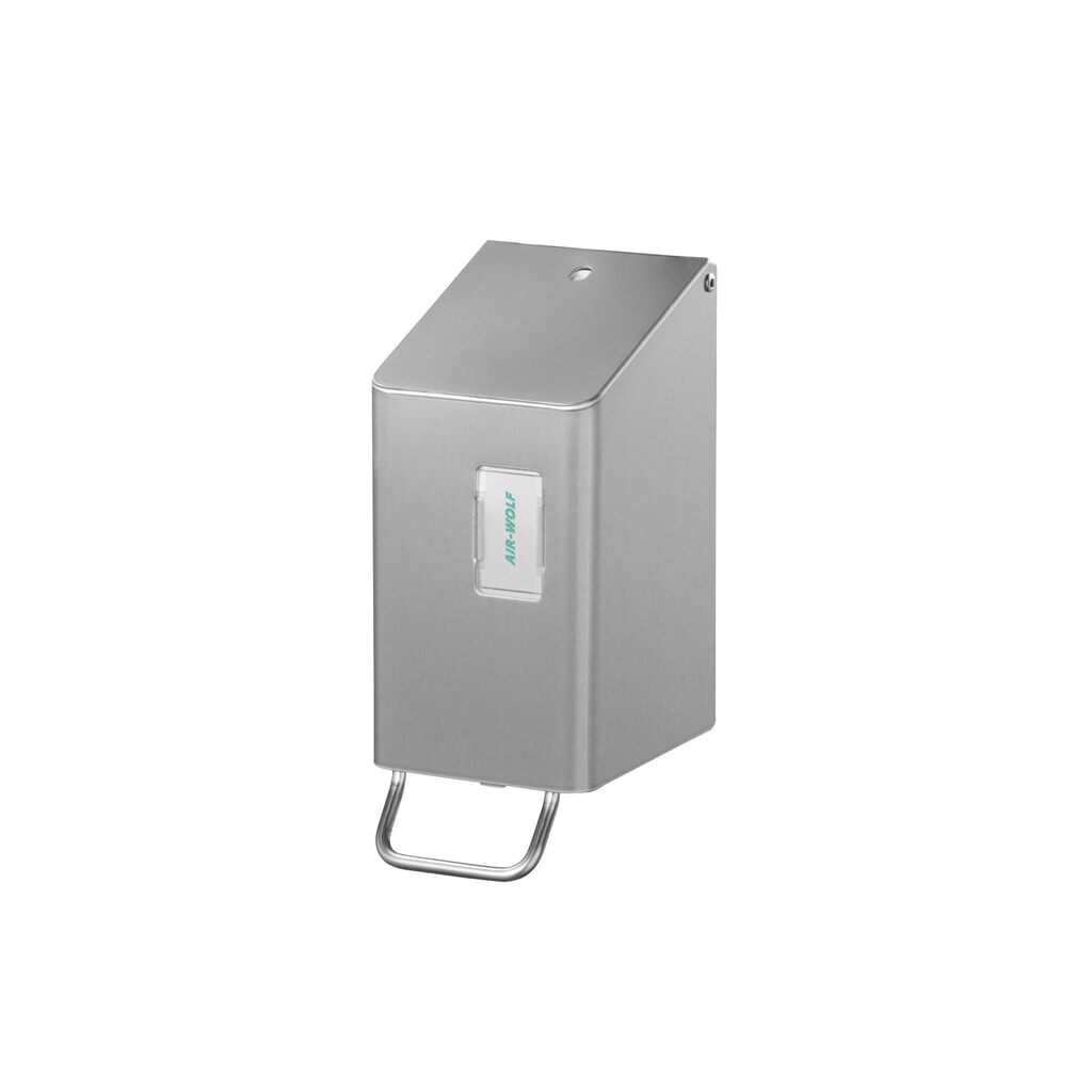 Distributeur de savon et de désinfectant Air-Wolf pour 250 ml en acier inoxydable brossé Illustration du produit: Distributeur de savon et de désinfectant Air-Wolf pour 250 ml en acier inoxydable brossé