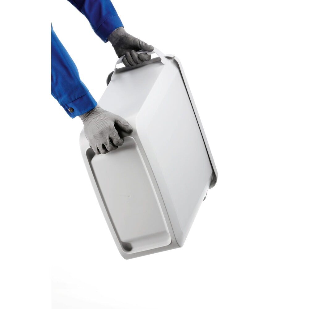 N° de l'image du produit 7 : DURABLE Conteneur à déchets DURABIN® 60L avec couvercle + cadre d’affichage DURAFRAME®, jaune