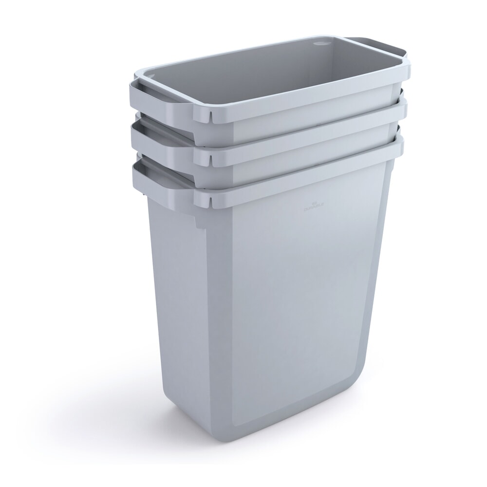 N° de l'image du produit 5 : DURABLE Conteneur à déchets DURABIN® 60L avec couvercle rabattable + cadre d’affichage DURAFRAME®, vert