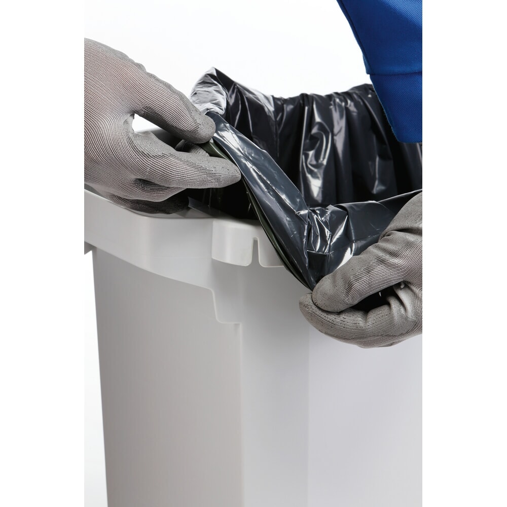 N° de l'image du produit 6 : DURABLE Conteneur à déchets DURABIN® 60L avec couvercle rabattable + cadre d’affichage DURAFRAME®, bleu