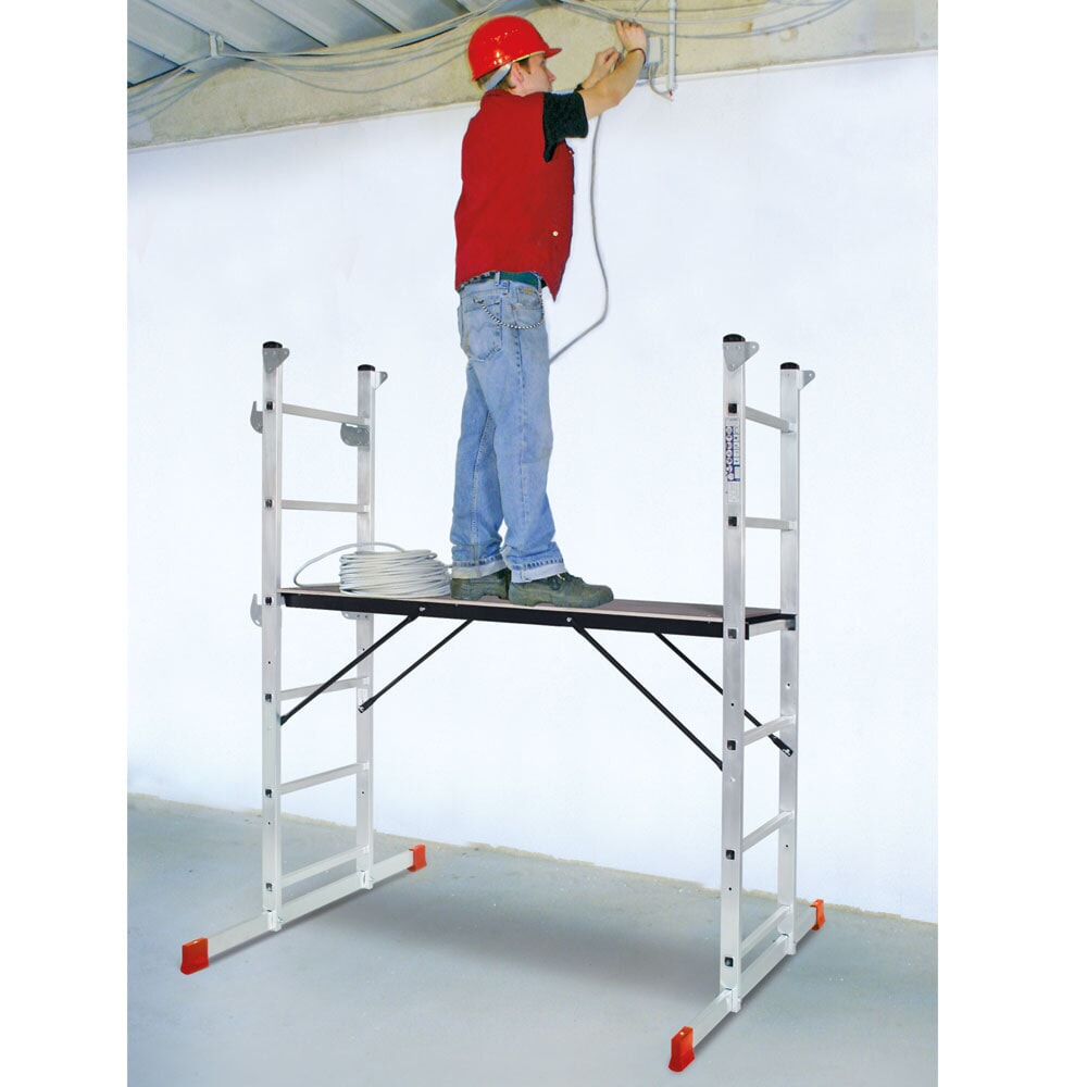 N° de l'image du produit 7 : Échafaudage à échelle HEMMDAL en aluminium 3-en-1, capacité de charge 135 kg
