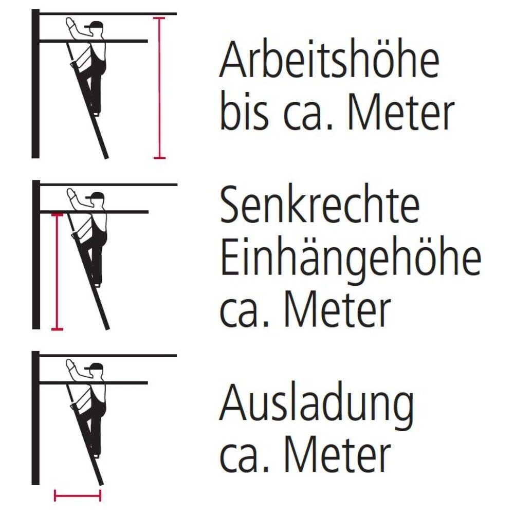 N° de l'image du produit 5 : Échelle simple de rayonnage KRAUSE® Profi, hauteur déployée 0,90 m