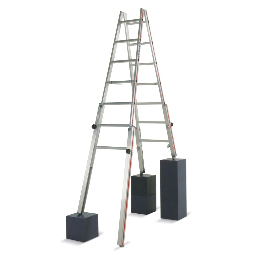 N° de l'image du produit 1 : Échelle double à barreaux HYMER pour escaliers, accessible des 2 côtés, hauteur plate-forme 0,77 m