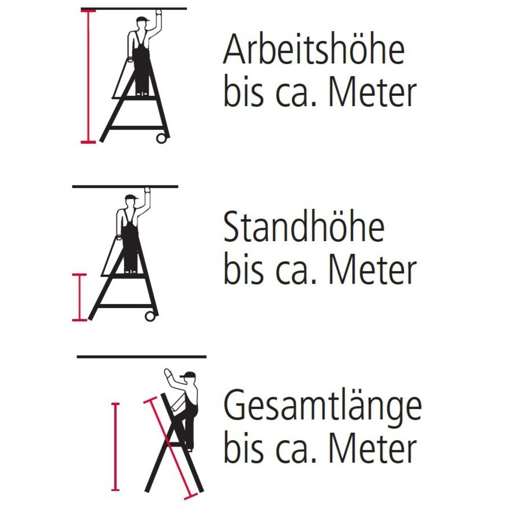 N° de l'image du produit 4 : Échelle plate-forme HYMER, pliable, hauteur de 0,95 m