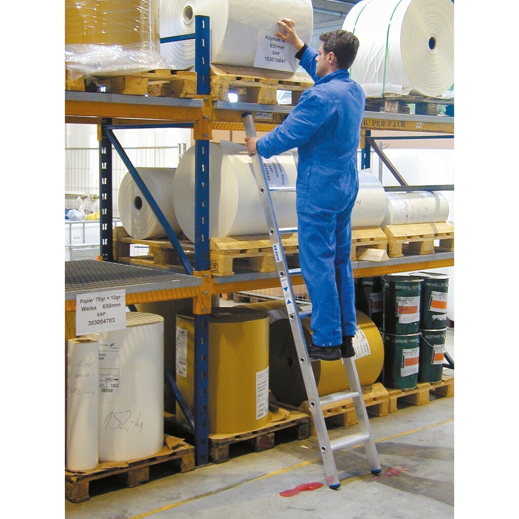 N° de l'image du produit 3 : Échelle simple à marches KRAUSE® avec appui antidérapant, hauteur déployée 0,90 m