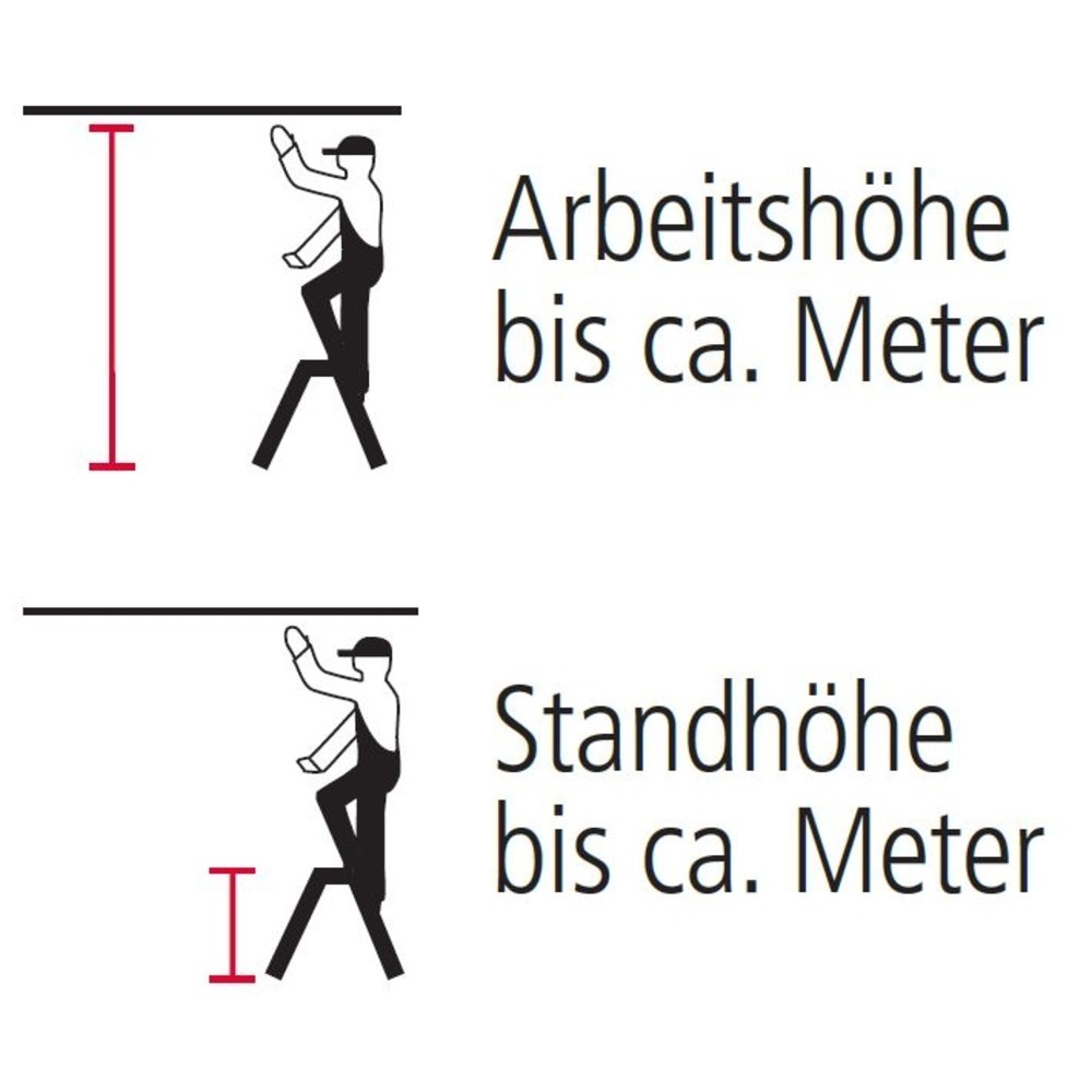 N° de l'image du produit 4 : Échelle de podium stationnaire ZARGES, avec rambarde de sécurité, hauteur de travail 0,52 m