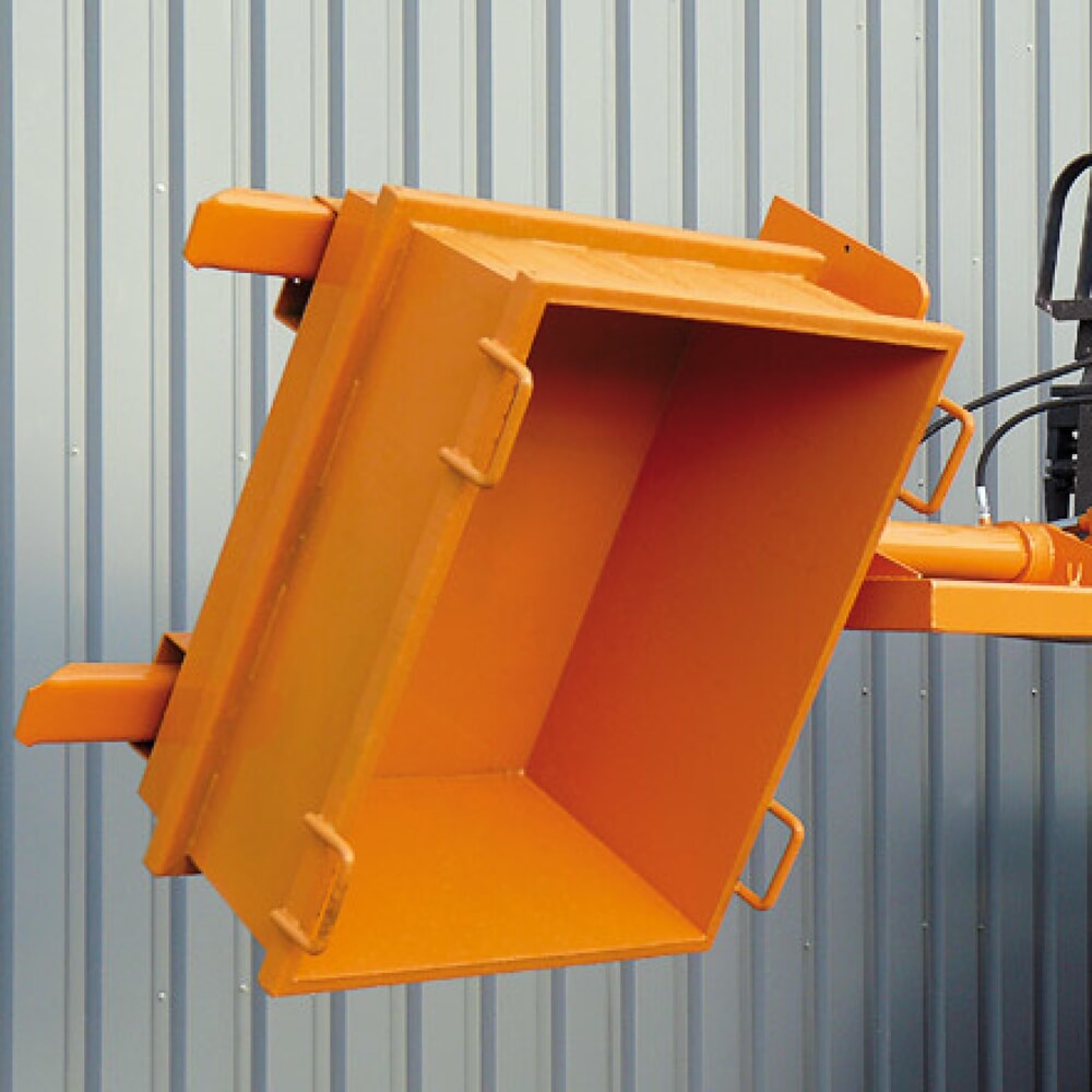 N° de l'image du produit 2 : Eichinger® Basculeur de benne hydraulique pour conteneur avec fourreaux, 1 500 kg, orangé pur