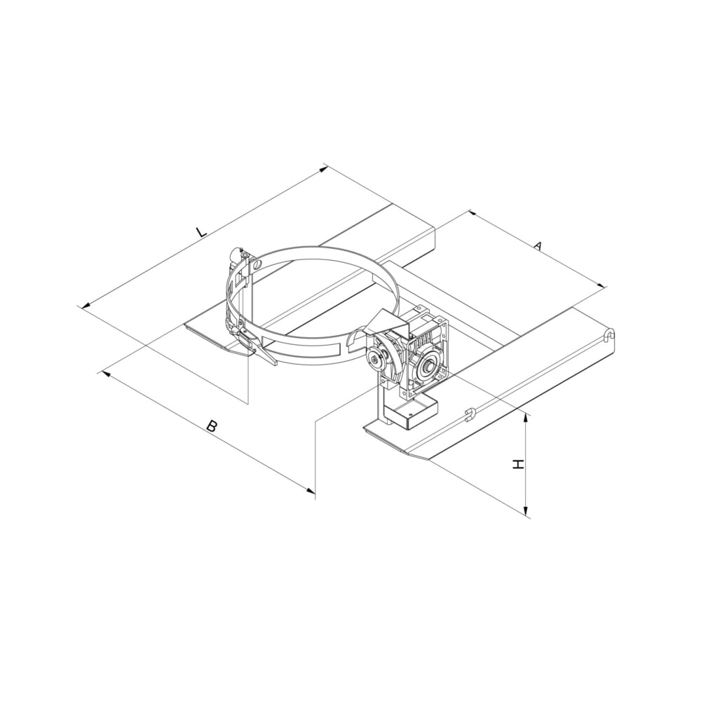 N° de l'image du produit 2 : Eichinger® Basculeur de fûts, manivelle, 1 x fût orangé pur