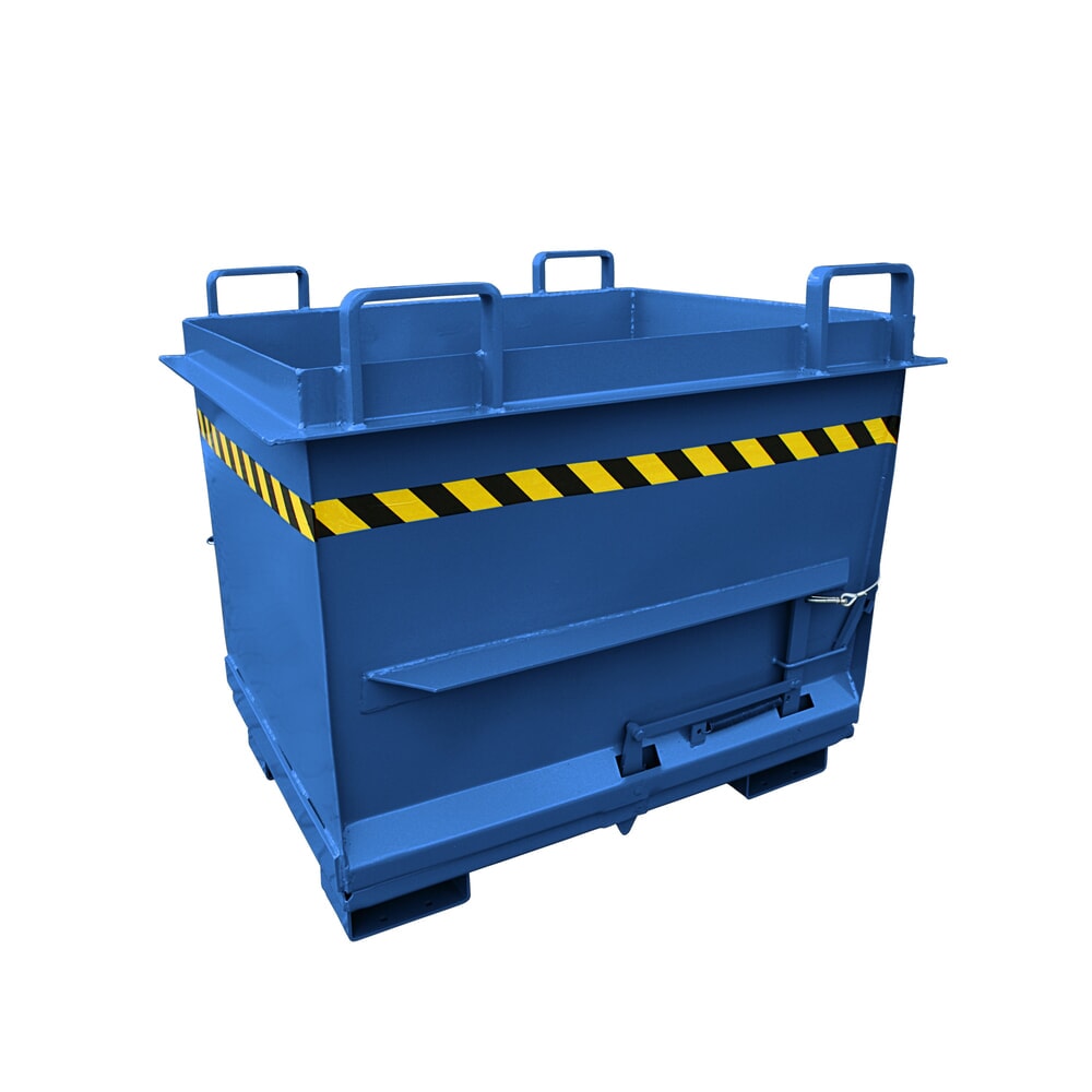 Illustration du produit: Eichinger® Benne à fond basculant en version conique, 1 000 kg, 500 litres bleu gentiane