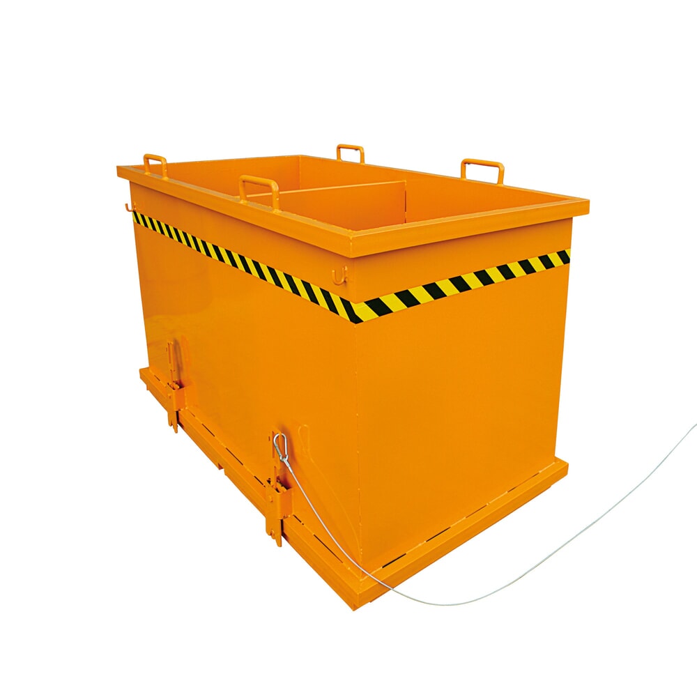 N° de l'image du produit 1 : Eichinger® Benne à fond basculant, Système de tri, 2x900 litres orangé pur