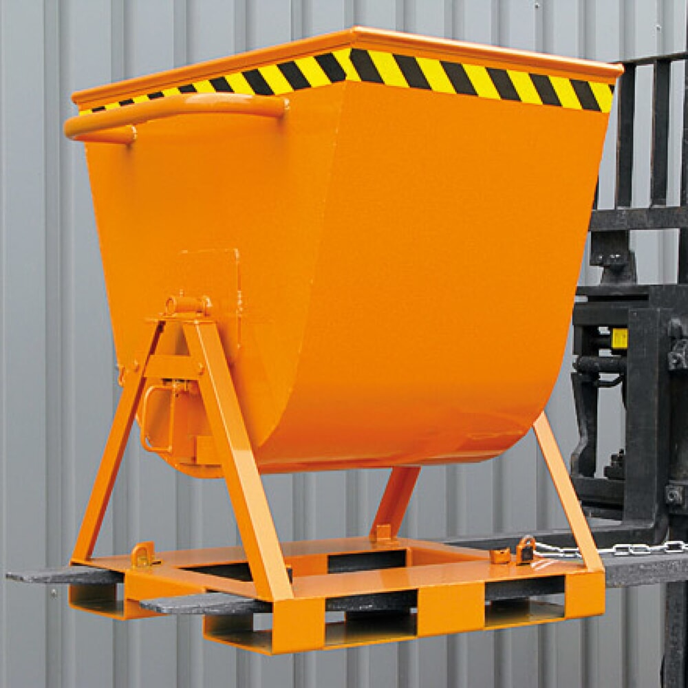 N° de l'image du produit 2 : Eichinger® Benne basculante basculable des 2 côtés, accessible des 4 côtés, 500 kg, 600 litres bleu gentiane