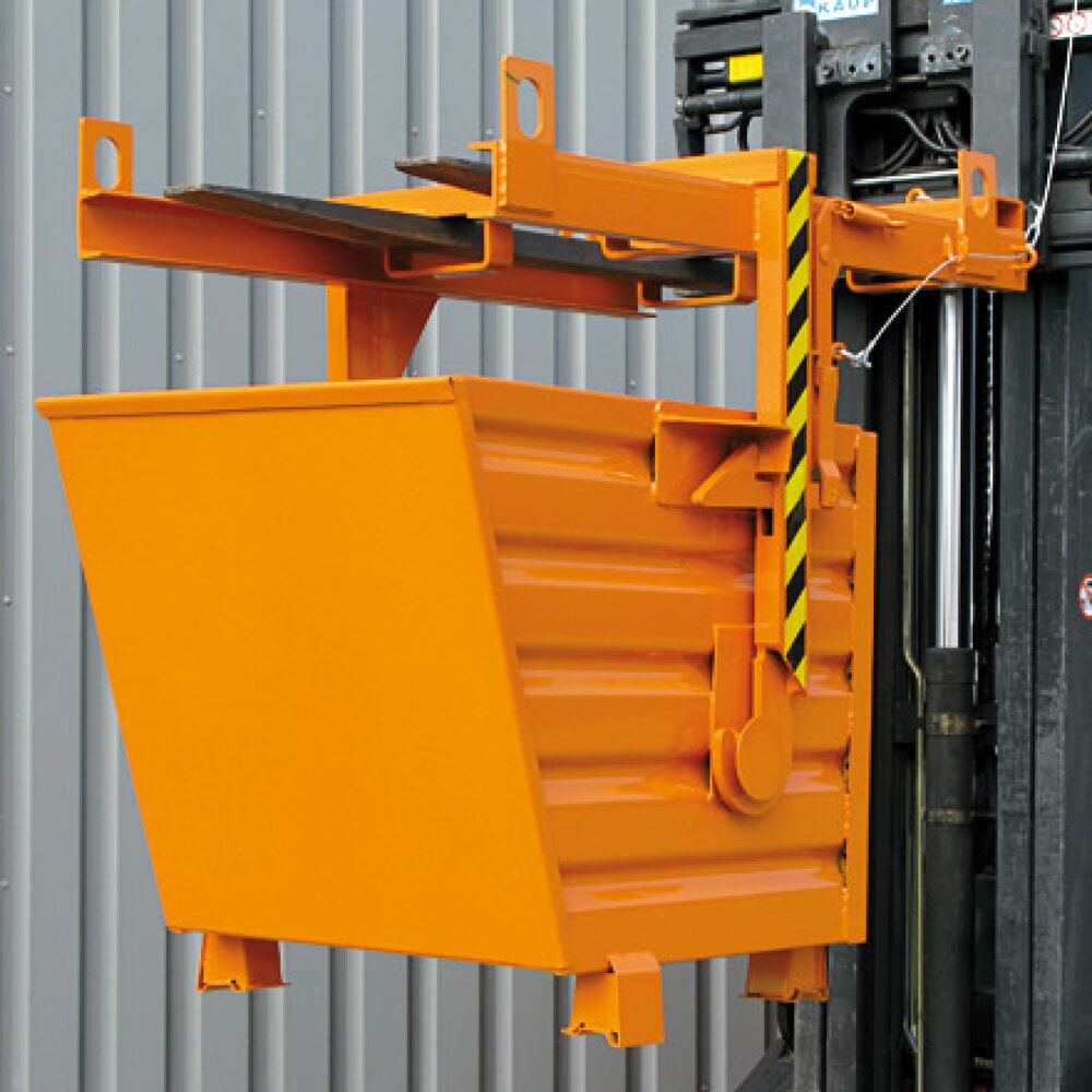 N° de l'image du produit 2 : Eichinger® Benne empilable, 500 kg, 300 litres, orangé pur
