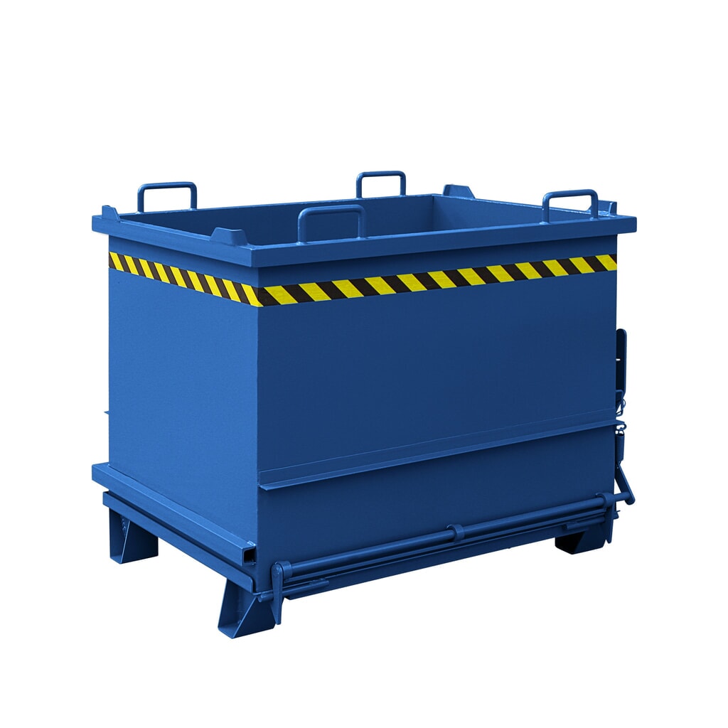 Illustration du produit: Eichinger® Conteneur pour matériaux de construction à fond basculant, 2 000 kg, 1 000 litres, bleu gentiane