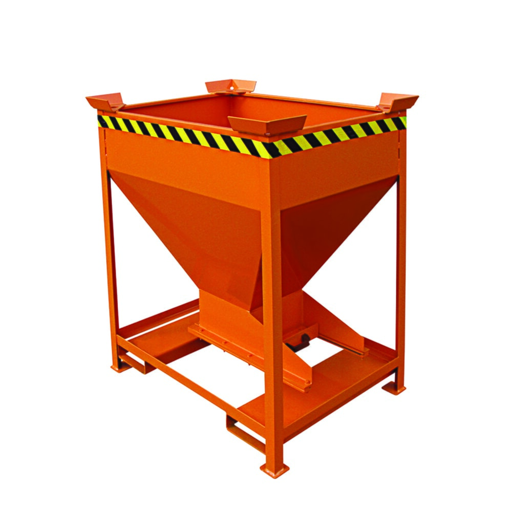 Illustration du produit: Eichinger® Conteneur silo avec trappe coulissante de dosage sur la trémie de sortie, 300 litres orangé pur