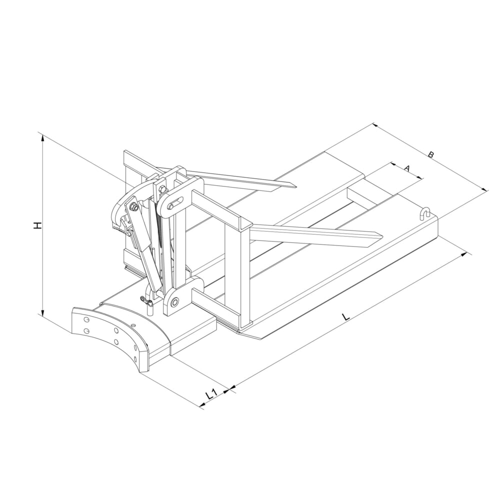 N° de l'image du produit 2 : Eichinger® Lève-fûts pour fûts en acier et en plastique, 1 fût, orangé pur
