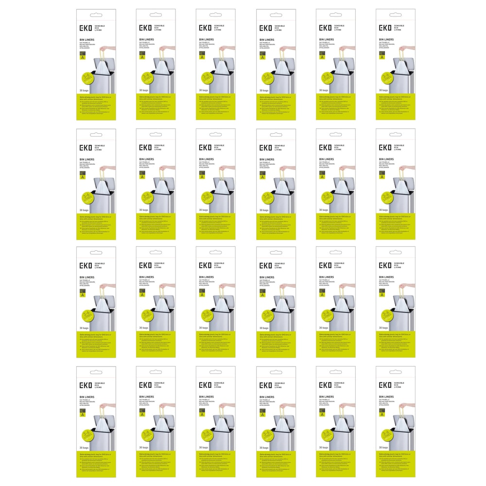 N° de l'image du produit 2 : EKO Sacs poubelle, blanc, 6 litres, 720 pcs/UV