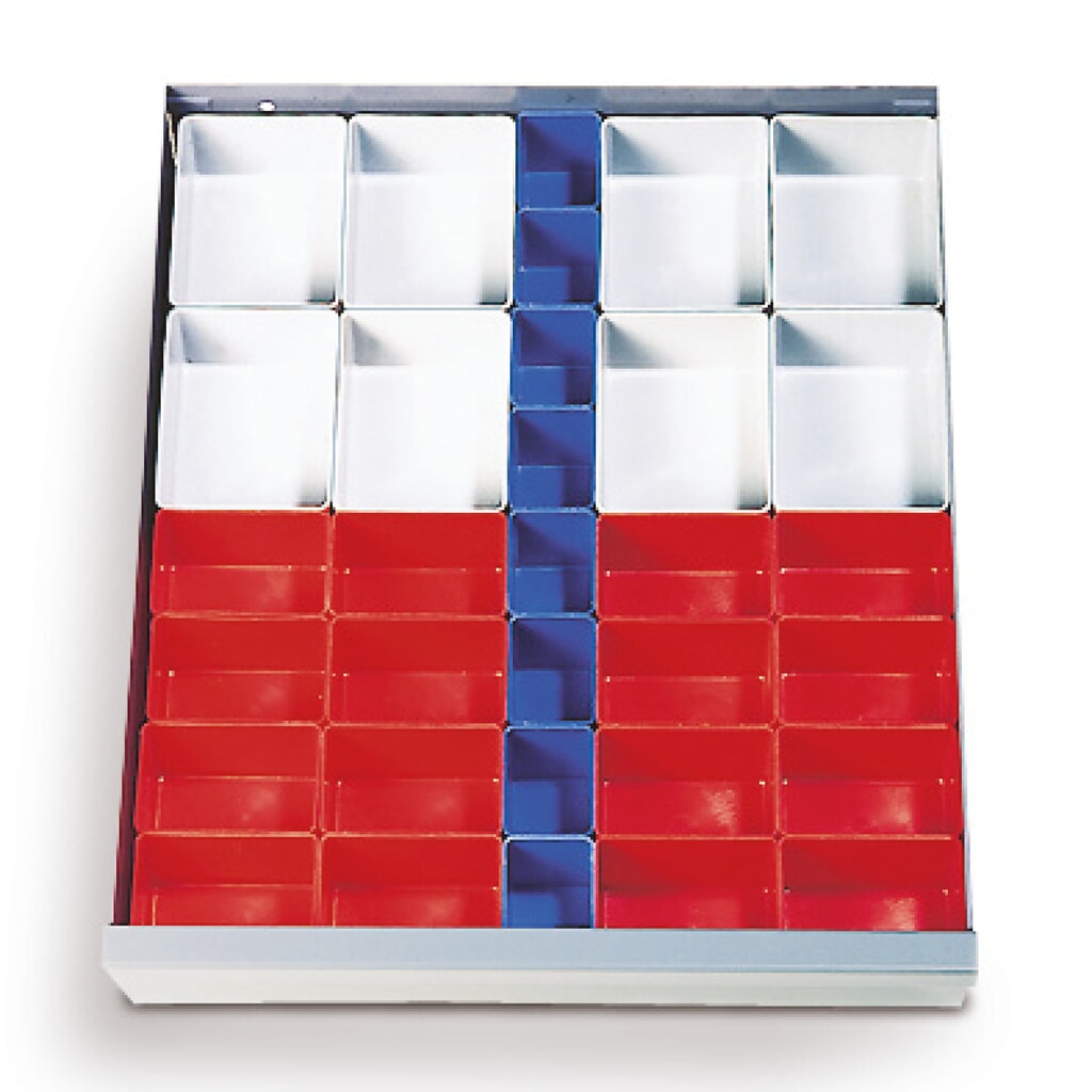 Élément de caisses en plastique pour armoires à outils C+P, pour armoires de largeur 930 mm Illustration du produit: Élément de caisses en plastique pour armoires à outils C+P, pour armoires de largeur 930 mm