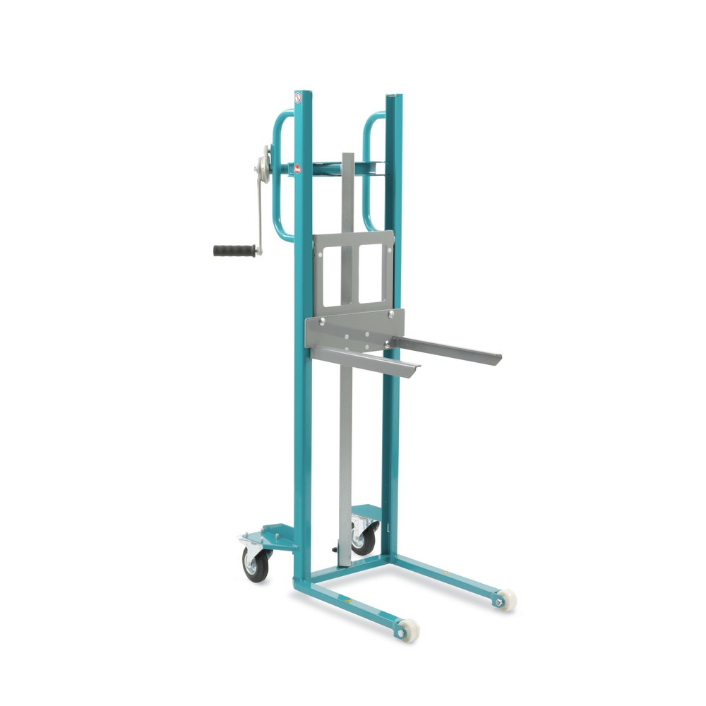 Illustration du produit: Élévateurs de matériaux à manivelle Ameise® avec dispositif de prise à fourche, pneumatiques en TPE