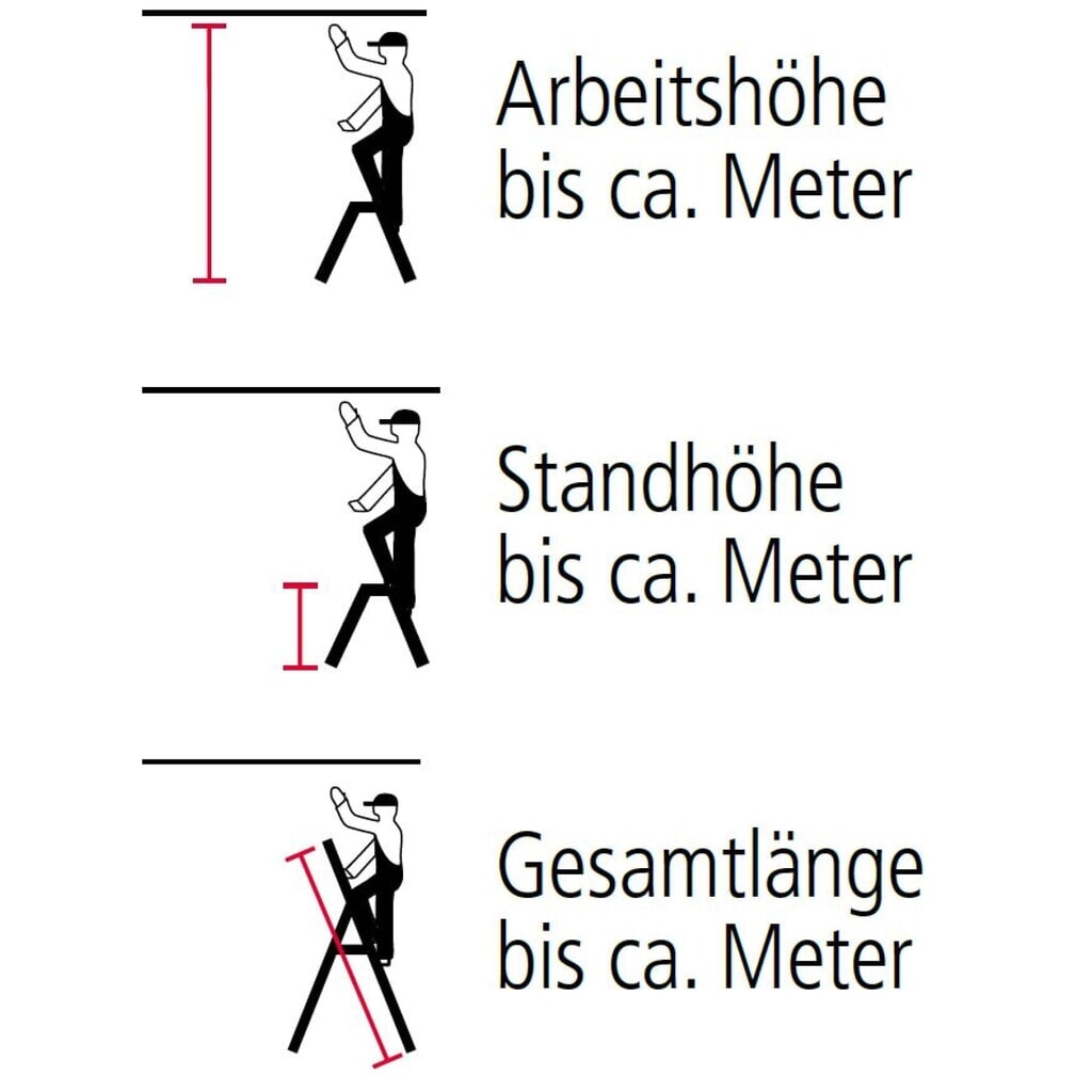 N° de l'image du produit 2 : Escabeau double à marches anodisé ZARGES, accessible d’un côté, hauteur de travail 0,80 m