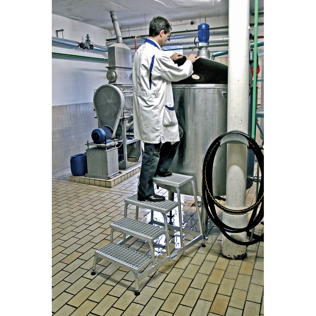 N° de l'image du produit 5 : Escabeau de montage KRAUSE® avec marches grillagées, hauteur déployée 0,40 m