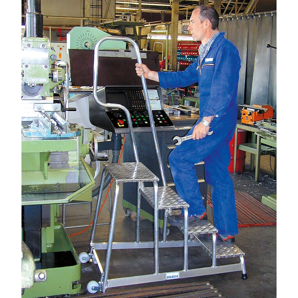 N° de l'image du produit 4 : Escabeau de montage KRAUSE® avec roulettes de transport, hauteur déployée 0,80 m