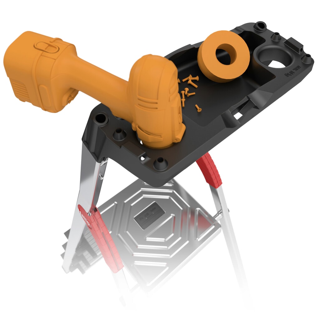 Escabeau double à marches Hailo StandardLine, hauteur de travail 1,07 m N° de l'image du produit 4 : Escabeau double à marches Hailo StandardLine, hauteur de travail 1,07 m