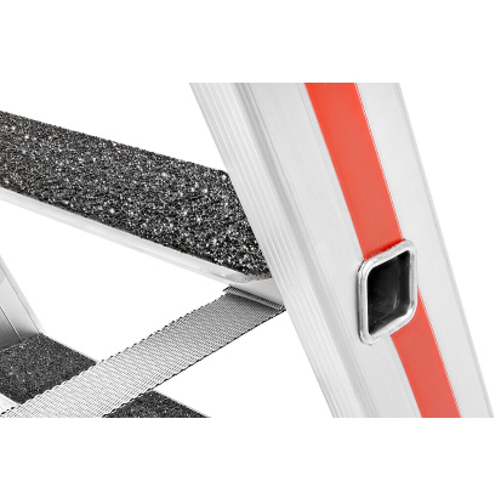 Escabeau double à marches HYMER, revêtement R13, avec plate-forme, hauteur 0,93 m, 4 échelons N° de l'image du produit 6 : Escabeau double à marches HYMER, revêtement R13, avec plate-forme, hauteur 0,93 m, 4 échelons
