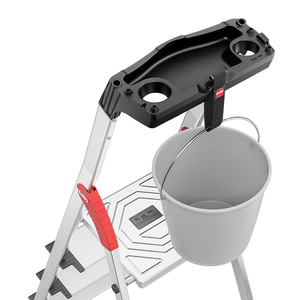 N° de l'image du produit 5 : Escabeau double à marches Hailo ComfortLine, hauteur de travail 0,63 m