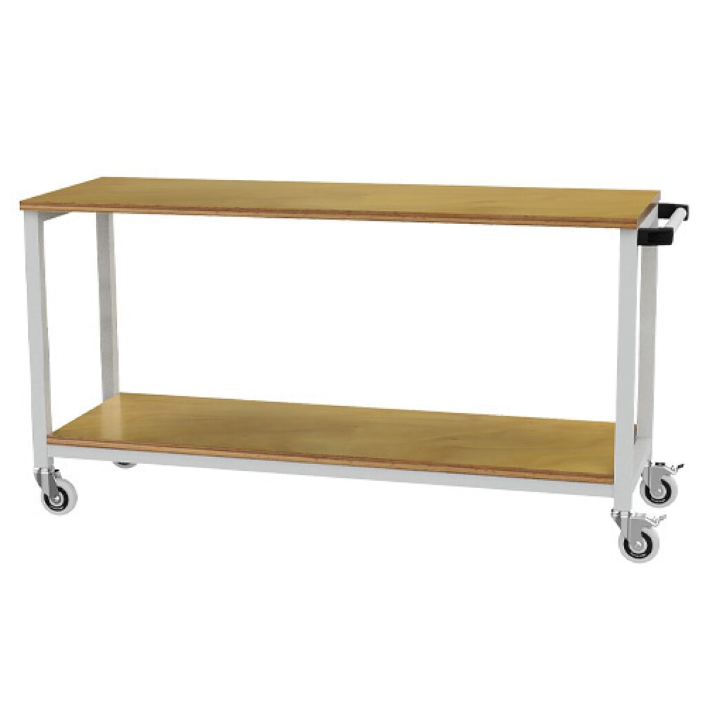 Établi mobile R 18-16 Bedrunka+Hirth, H x l x P 880 x 1 500 x 540 mm, gris clair, 1 tablette Illustration du produit: Établi mobile R 18-16 Bedrunka+Hirth, H x l x P 880 x 1 500 x 540 mm, gris clair, 1 tablette