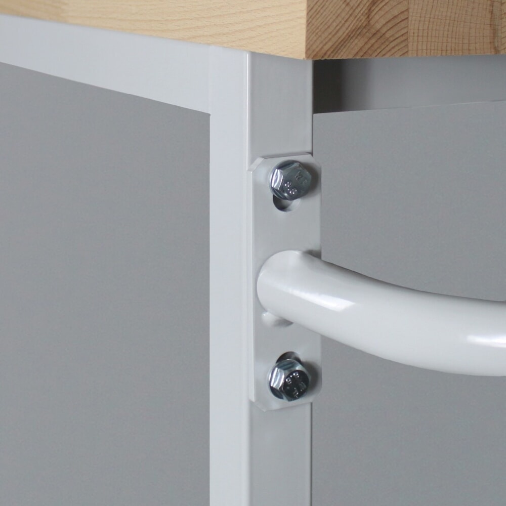 N° de l'image du produit 4 : Établi Motion Steinbock®, mobile, 1 porte, capacité de charge 500 kg, H x l x P 827 x 1 300 x 600 mm, RAL 7035/7016