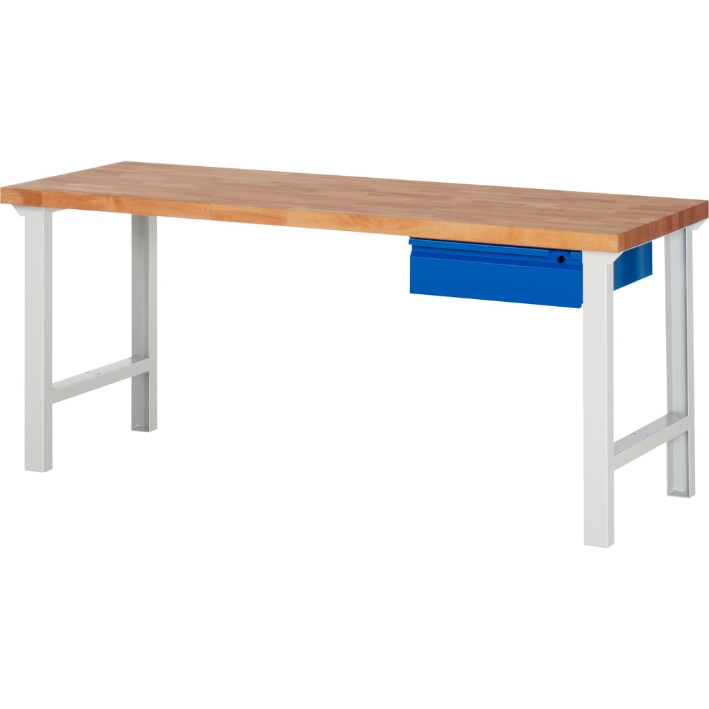 Illustration du produit: Établi Steinbock®, avec tiroir, H x l x P 840 x 2 000 x 700 mm, RAL 7035/5010