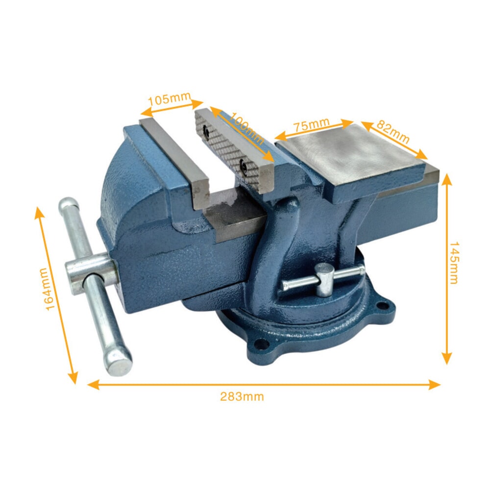 N° de l'image du produit 7 : Étau Steinbock®, rotatif et verrouillable, en fonte robuste, largeur de mors 100 mm